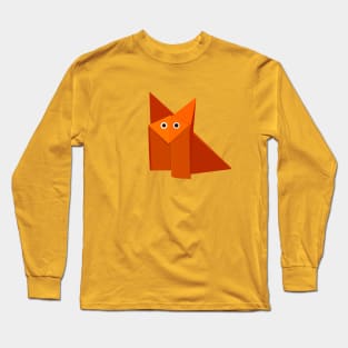 Cute Origami Fox Long Sleeve T-Shirt